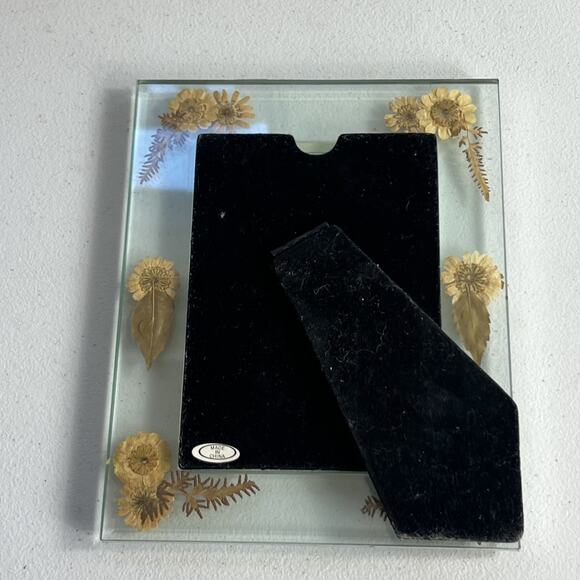 Vintage Pressed Dried Flowers Glass Picture Frame Botanical Floral Art Decor - Picture 3 of 9